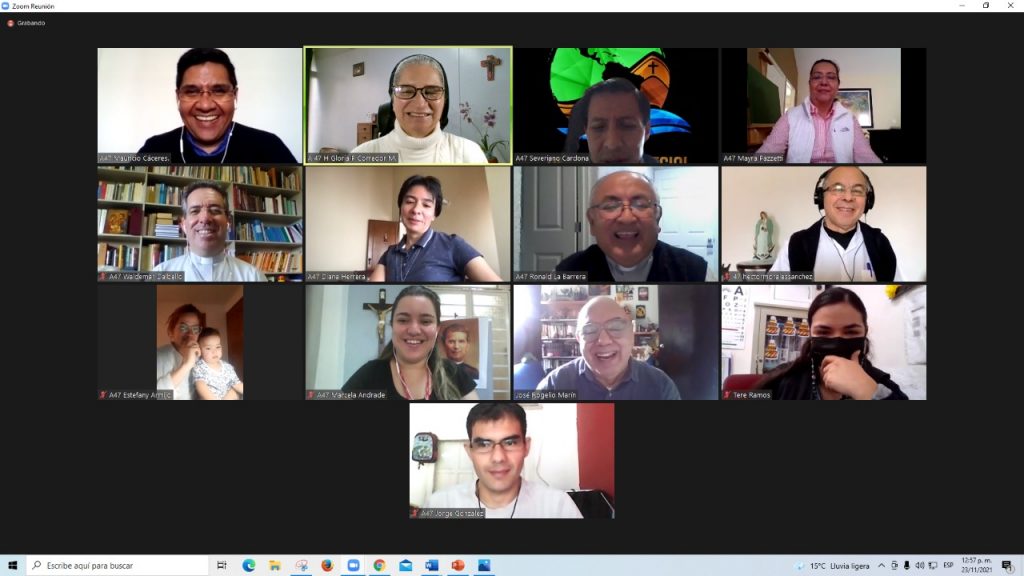 Lideranças reunidas em videoconferencia